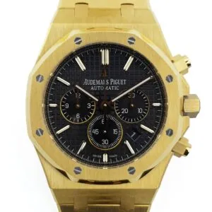 Royal Oak Self-Winding Chronograph White Dial in Yellow Gold