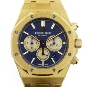 Royal Oak Self-Winding Chronograph Blue/Gold Dial in Yellow Gold