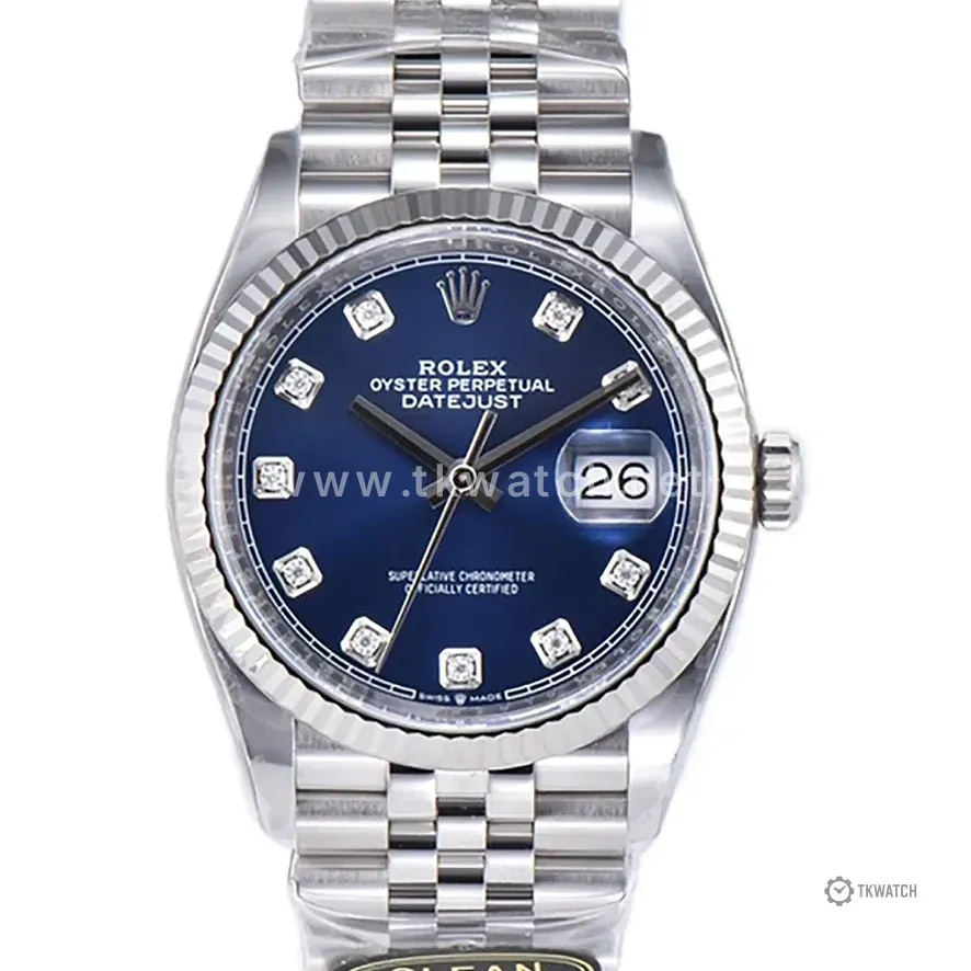 Datejust 36 126234 Bright Blue Dial with Diamond Marker in Steel in Jubilee Bracelet