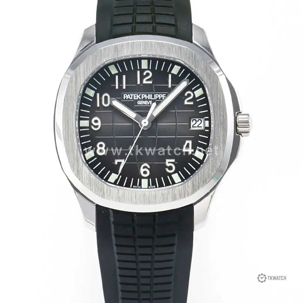 Aquanaut 5167A SS ZF 1:1 Best Edition Black Dial on Black Rubber Strap A324 Super Clone(New clasp)