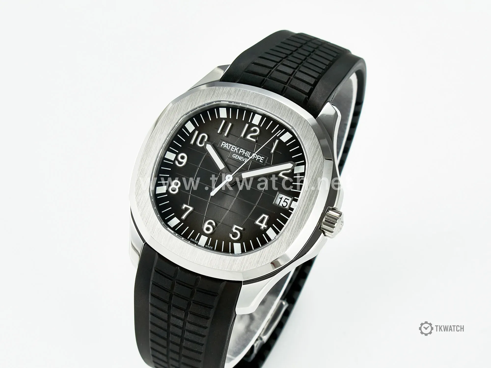 Aquanaut 5167A SS ZF 1:1 Best Edition Black Dial on Black Rubber Strap A324 Super Clone(New clasp) - Image 4