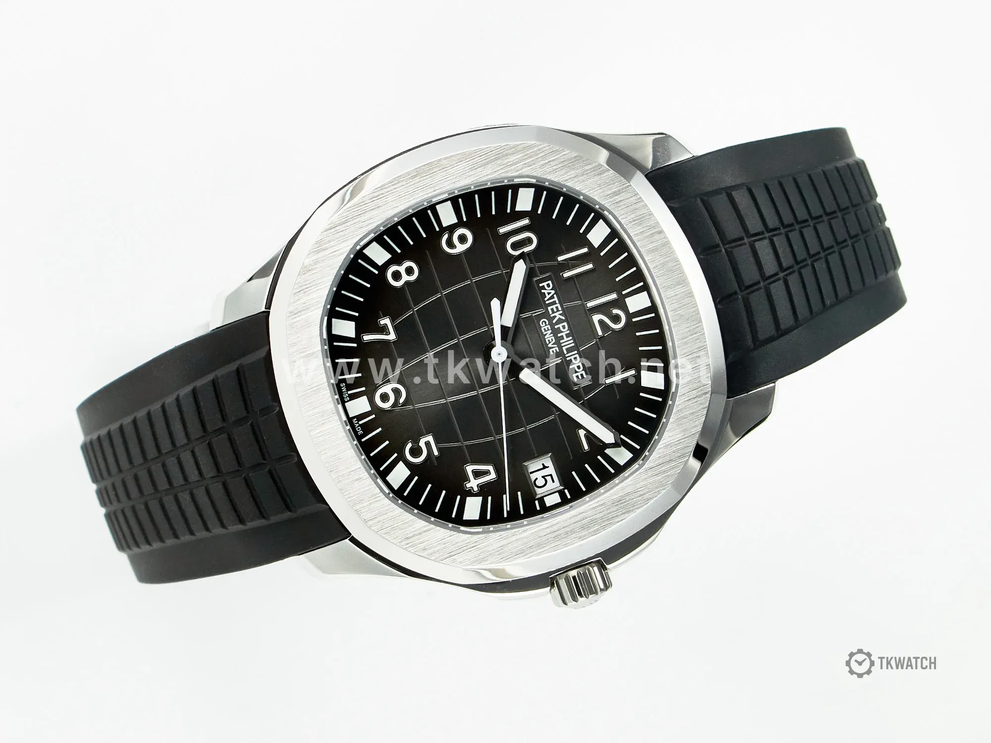 Aquanaut 5167A SS ZF 1:1 Best Edition Black Dial on Black Rubber Strap A324 Super Clone(New clasp) - Image 7