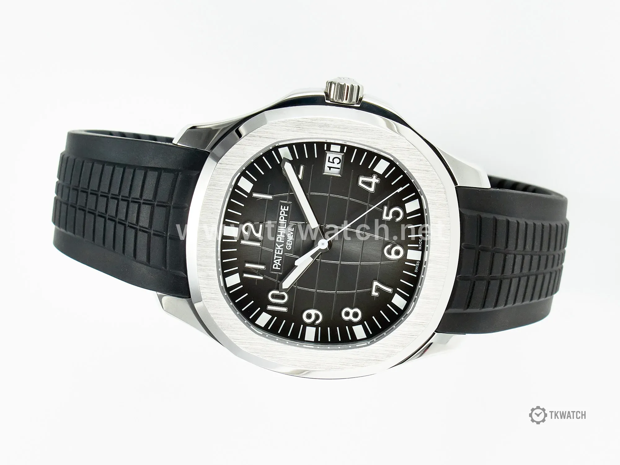 Aquanaut 5167A SS ZF 1:1 Best Edition Black Dial on Black Rubber Strap A324 Super Clone(New clasp) - Image 8