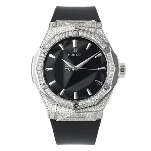 Classic Fusion Orlinski Titanium Alternative Pave 40mm Black Dial