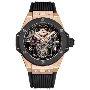 Classic Fusion Tourbillon 45mm with Ceramic Bezel Skeleton Dial in Rose Gold