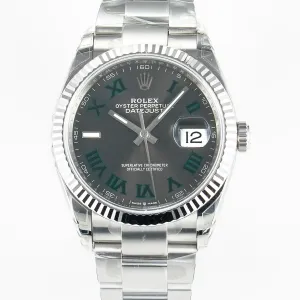 DateJust 36 SS 116234 VSF 1:1 Best Edition 904L Steel Gray Green Roman Dial on oyster Bracelet VS3235