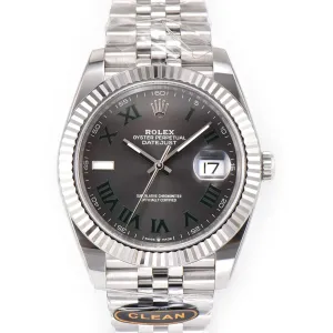 Datejust 41 126334 Slate Dial Stick Markers on Jubilee Bracelet