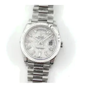Day-Date 40 228239 Meteorite Dial with Diamond Markers in White Gold