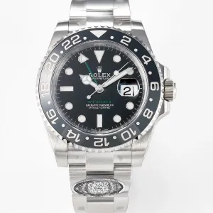 GMT-Master II 126710 GRNR Black/Gray Ceramic 904L Steel Clean 1:1 Best Edition on Oyster Strap DD3285